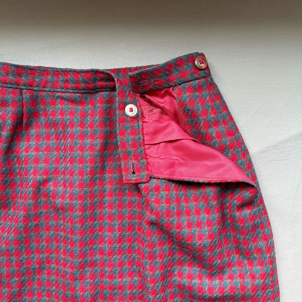 Pendleton Size 6 Vintage 100% Wool Houndstooth Re… - image 4